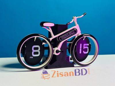 MidClock HY-F117 Unique Bicycle Vintage Flip Desk Clock_img_1