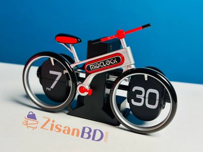 MidClock HY-F117 Unique Bicycle Vintage Flip Desk Clock_img_5