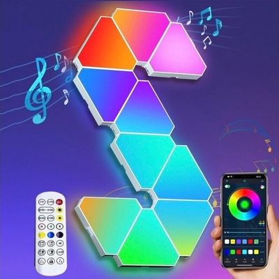 Nano Leaf Triangle Shapes RGBic LED Wall Panels।Smart Triangle Kit with APP & Remote Control ✨_img_0