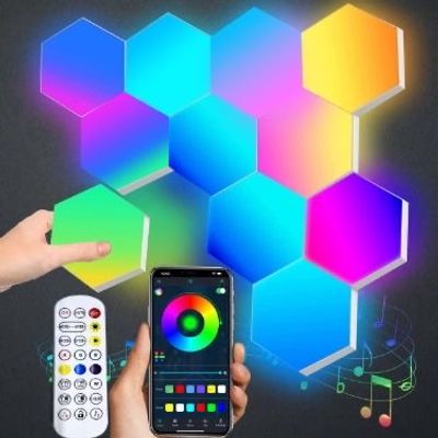 Nano Leaf Triangle Shapes RGBic LED Wall Panels।Smart Triangle Kit with APP & Remote Control ✨_img_1