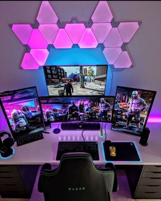 Nano Leaf Triangle Shapes RGBic LED Wall Panels।Smart Triangle Kit with APP & Remote Control ✨_img_5