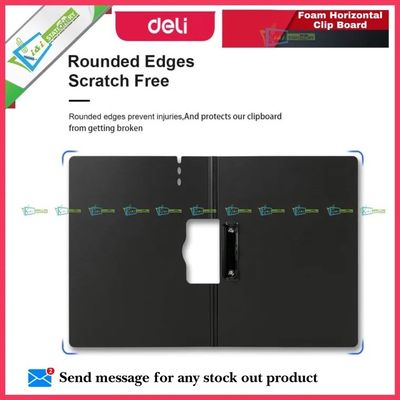 Deli Foam Clip Board with Cover Horizontal - Dark Grey 64512 -1 pcs_img_3