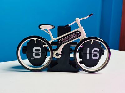 MidClock HY-F117 Unique Bicycle Vintage Flip Desk Clock_img_2