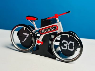 MidClock HY-F117 Unique Bicycle Vintage Flip Desk Clock_img_3