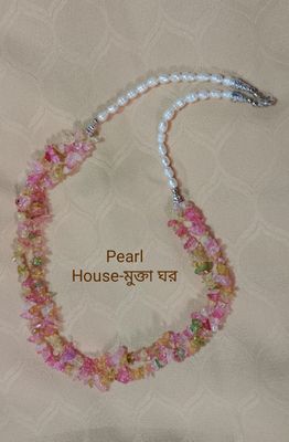 Pearl &Sea Coral stone Combination Neckpiece_img_0
