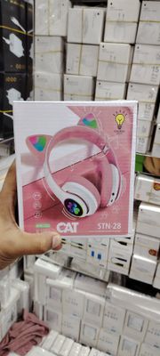 STN-28 Cute Cat Ears Stereo Bass LED Wireless Headphones_img_7