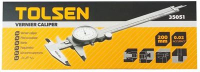 TOLSEN 8" Vernier Caliper Dial Type  Analogue Gauge (0-200mm) Model: 35051_img_0