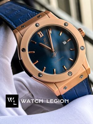 HUBLOT CLASSIC FUSION AUTO BLUE BELT ROSE GOLD CASE_img_1