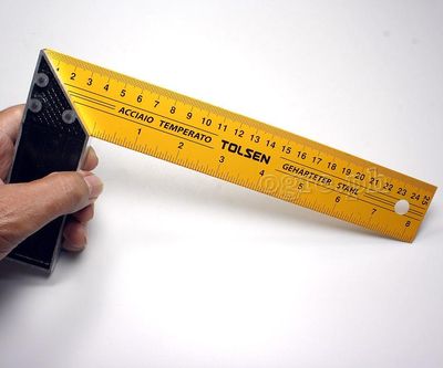 TOLSEN 10" Carpentry Angle Tri Square (250mm) Aluminum Handle Model: 35080_img_1