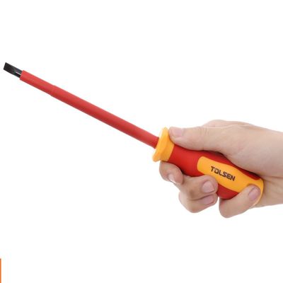 Tolsen VDE Flat Screwdriver (4.0x100mm) 1000V,  Model: 38001_img_3