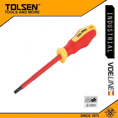 Tolsen VDE Flat Screwdriver CrV 1000V VDE Certification (5.5x125mm) Model: 38002_img_2