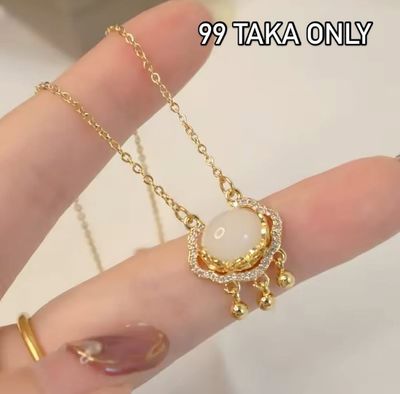 Pretty stone chain. Golden and silver both Available_img_1