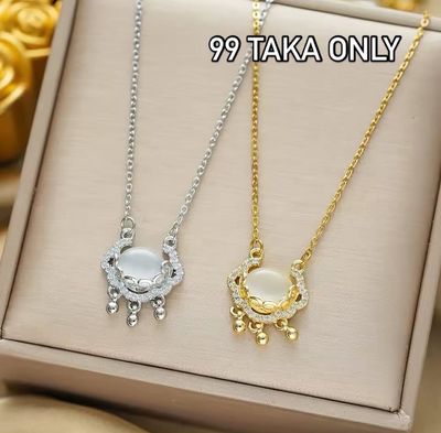 Pretty stone chain. Golden and silver both Available_img_0