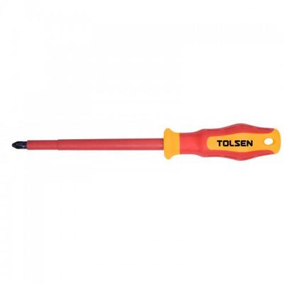 Tolsen VDE Insulated Star Screwdriver (PH2 x 100 mm) Model: 38007_img_4