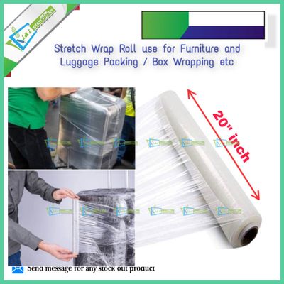 Plastic Stretch Wrap Roll - Experience Effortless Packing 1 Kg Roll - Perfect For Luggage - Box Wrapping_img_0
