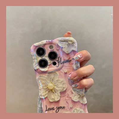 Luxury Laser Flower Pink Cute Girl Case_img_4