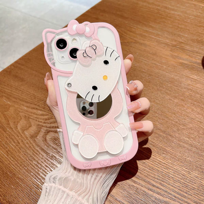 Cute Kitty Mirror Pink Sweet Girl Case_img_1