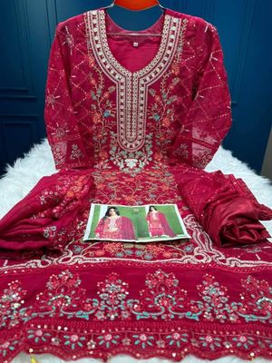 Pakistani Crept Chinon Three Piece_img_0
