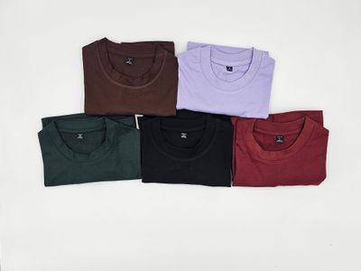 Buy Any 2 Solid Color Drop Shoulder T-shirts - Combo 1_img_1