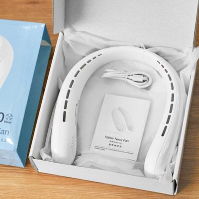 WiWU FS02 Rechargeable Neck Fan 4000mAh-White_img_1