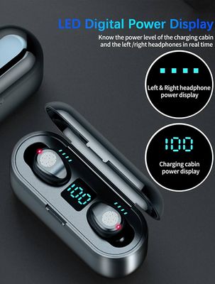 F9 TWS Bluetooth Earbuds Wireless BT 5.0 HiFi Noise-Cancelling Earphones W/1PC 2000mAh Charging Case_img_1