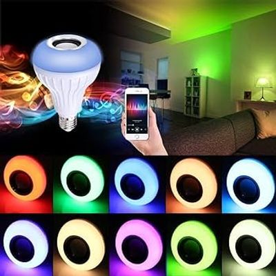Smart Led Remote Control Bluetooth Speaker Music Bulb - AC 220V, RGB remote control Bluetooth music bulb lamp, Led Music Bulb With Bluetooth Speaker - Pin System_img_2