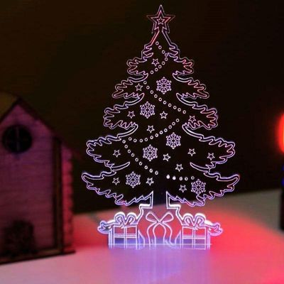 GearUP Acrylic Multicolor Night Lamp (Only Acrylic) Christmas Tree_img_0