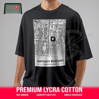Bernabéu Blueprint – Real Madrid Stadium Map T-Shirt_img_1
