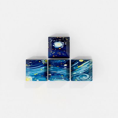 Van Gogh Cherry Keycaps Set with Spacebar Arrows - Set of 8 Keys_img_1
