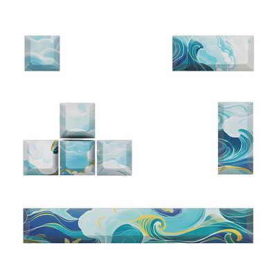 Ocean Flow Cherry Keycaps Set with Spacebar Arrows - Set of 8 Keys_img_0