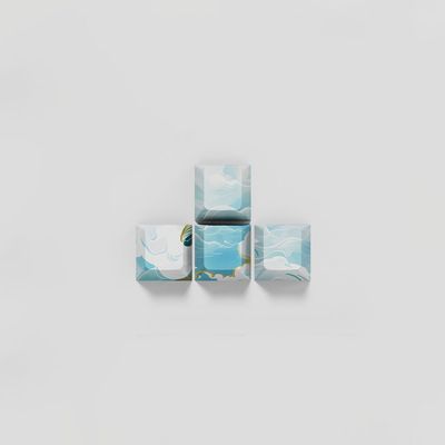 Ocean Flow Cherry Keycaps Set with Spacebar Arrows - Set of 8 Keys_img_3