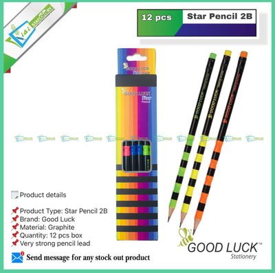 Good Luck Star Pencil 2B- Pack of 12pc_img_0