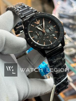 ARMANI CHAIN MATT BLACK BODY ROSE GOLD ACCENT_img_0