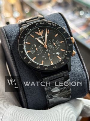 ARMANI CHAIN MATT BLACK BODY ROSE GOLD ACCENT_img_1