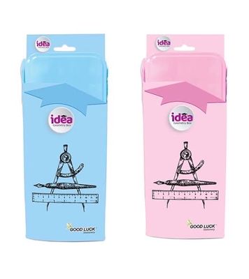 Good Luck Idea Geometry Box Mathematical Instruments Set color Pink or Sky blue_img_1