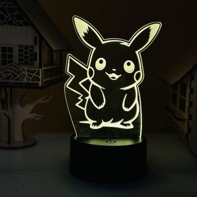GearUP Acrylic Multicolor Night Lamp (Pikachu) WHITE_img_2
