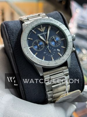 ARMANI CHAIN MATT SILVER BODY BLUE DIAL_img_1