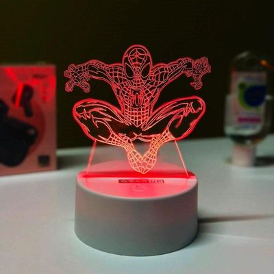 GearUP Acrylic Multicolor Night Lamp (Spider Man)- WHITE_img_0