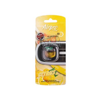 AIRPRO CITRUS MINI VENT CLIP CAR AIR FRESHENER 2.5ML_img_0