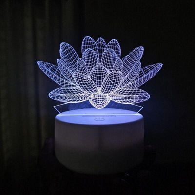 GearUP Acrylic Multicolor Night Lamp (Water Lily )_img_0
