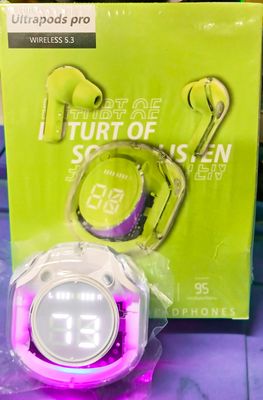 Ultrapods Pro True Wireless Earbuds with Display Transparent Design, Bluetooth 5.3 Water Proof by Dreamy DeaLs_img_6