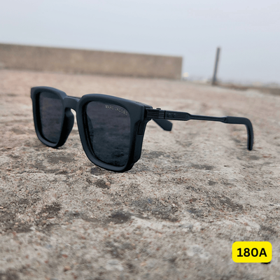 180A Premium Brand Matte Black Sunglass_img_0