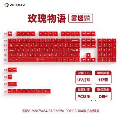 Weikav Rose Themed PC+UV Keycaps Set_img_2