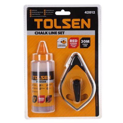 Tolsen Chalk Line Reel Set with Red Powder Bottle (30 Meters) Model:42012_img_2