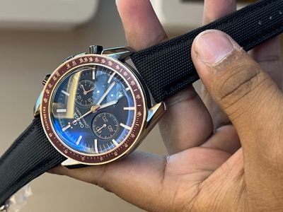 OMEGA SPEEDMASTER BLK BELT MAROON BEZEL_img_0