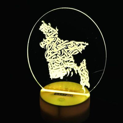 GearUP Acrylic Multicolor Night Lamp White (BD Map) with all Content_img_0