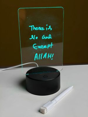 GearUP Acrylic Multicolor Night Lamp with Writable Board and Eraser Pen – White_img_0