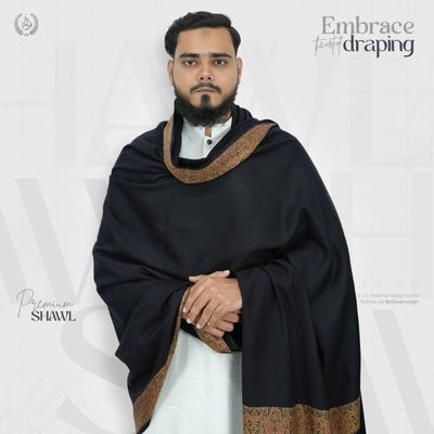 Prince Kashmiri Shawl - Black_img_0