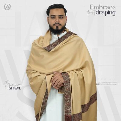 Prince Kashmiri Shawl - Biscuit_img_0