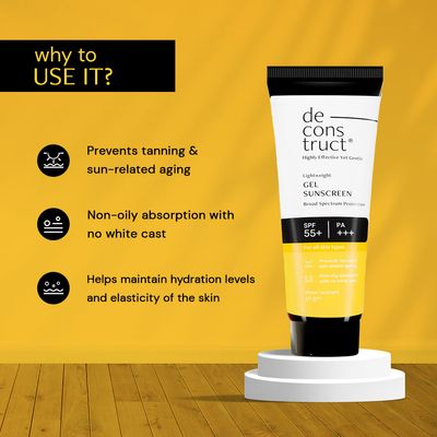 Deconstruct Lightweight Gel Water Resistant Sunscreen SPF 55+ PA+++ 50gm - 17195_img_5
